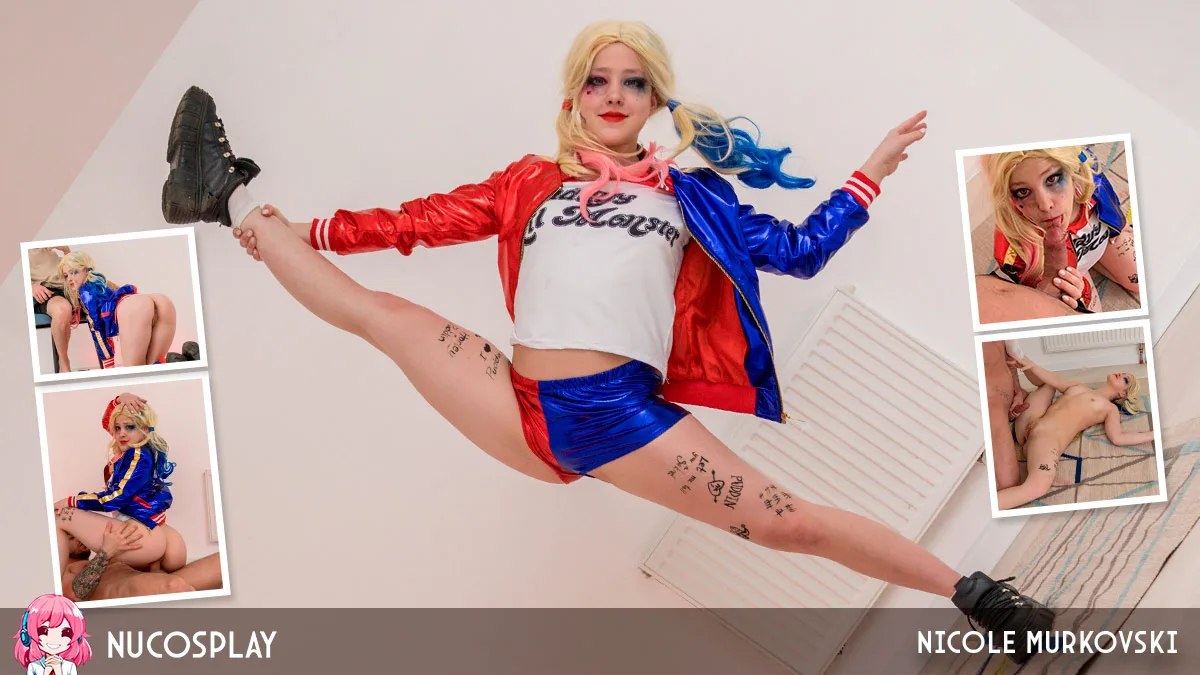 Tiny Harley Quinn Pornstar Nicole Murkovski Gets Ravished By A Massive Sick - NuCosplay